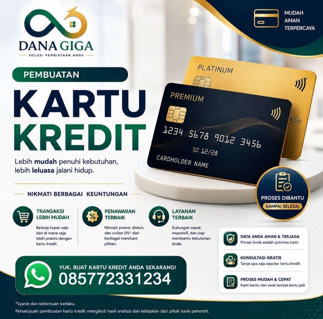 Pembuatan Kartu Kredit Dana Giga